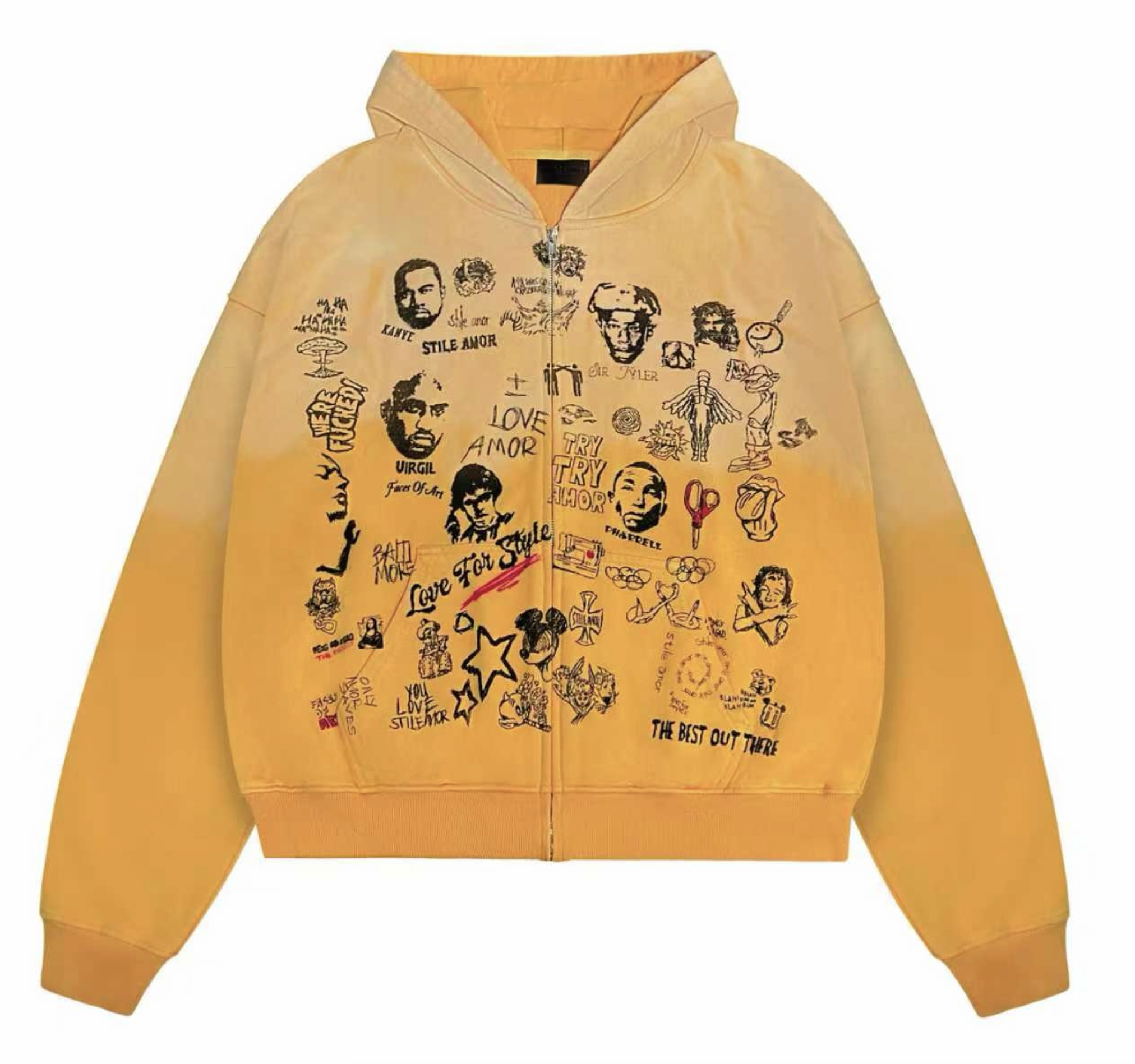 stile de amor graffiti zip up