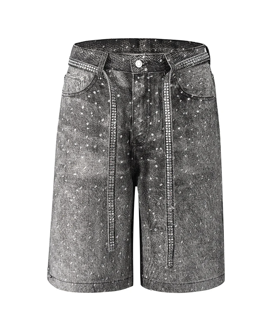 NOIR RHINESTONE SHORTS
