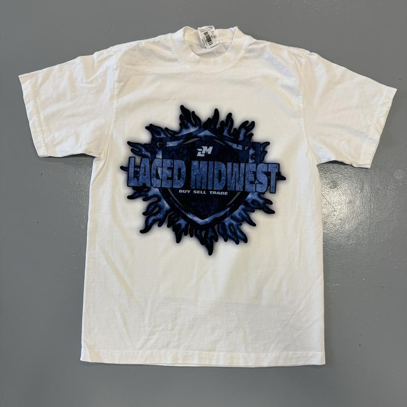 Laced Midwest Harley Blue White Tee