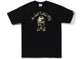 BAPE 1st Camo College Tee (FW22) Black Yellow