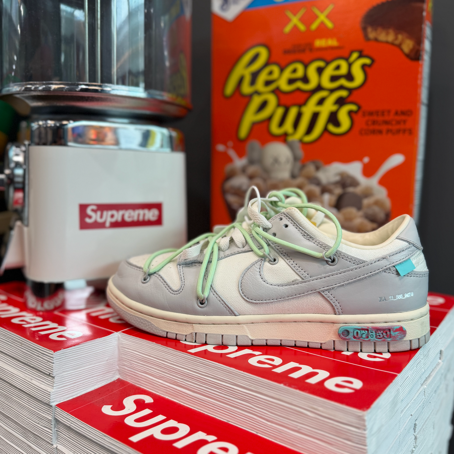 PRE OWNED - Nike Dunk Low Off White LOT 7 8M