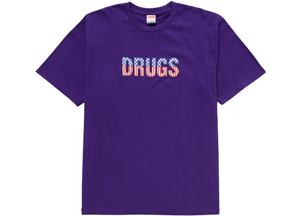 Supreme Drugs Tee Purple